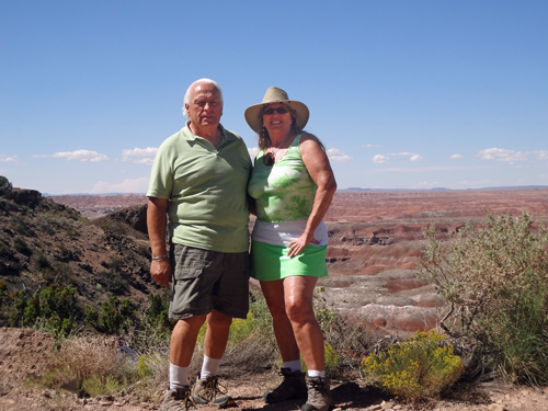 The two RV Gypsies at Kachina Point in the Painted Desert